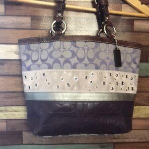 Retired coach bag purse purple